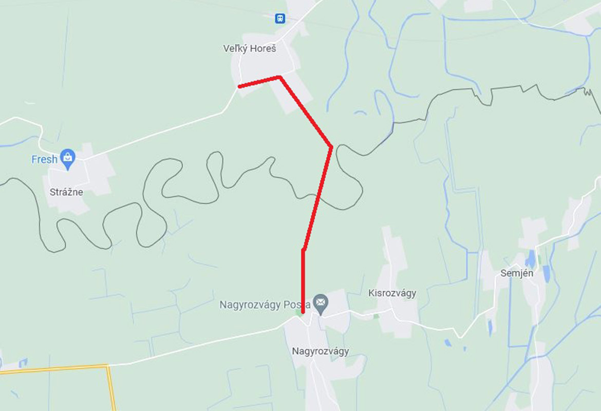 Rozvoj cestného spojenia medzi Nagyrozvágy (HU) a Veľký Horeš (SK)